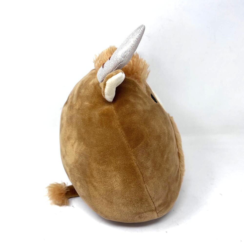 Squishmallow Calton the Highland Cow 8” Brown‎ Longhorn Plush Kellytoy - Picture 2 of 6